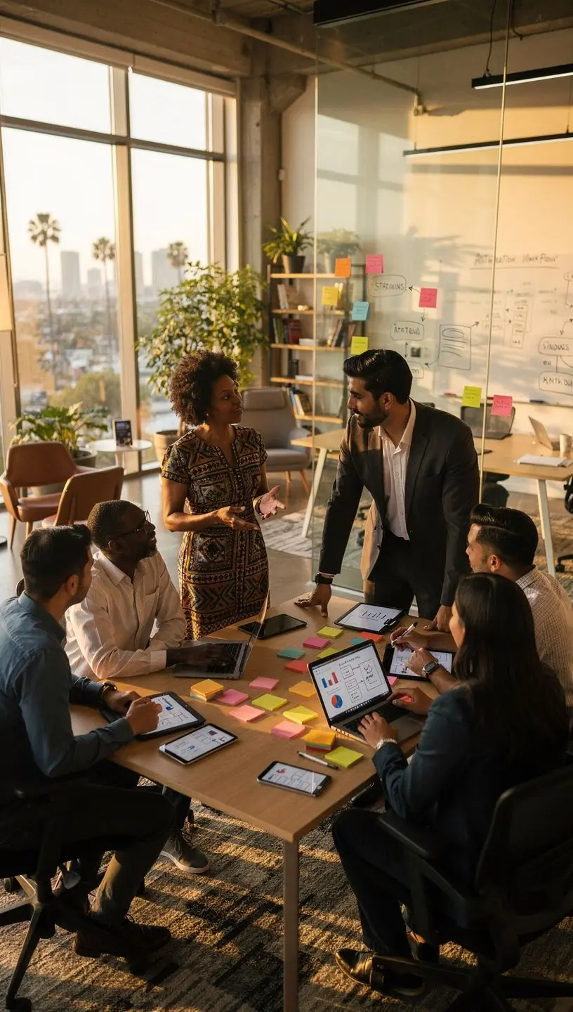 Engineer programming a robotic arm to automate repetitive tasks in a manufacturing environment