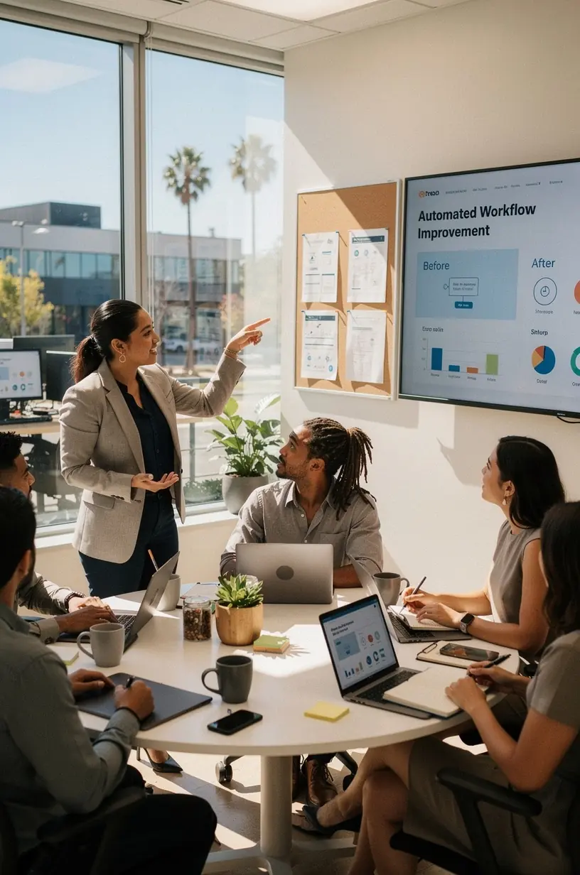 Diagram showing step-by-step process optimization techniques with clear, actionable insights