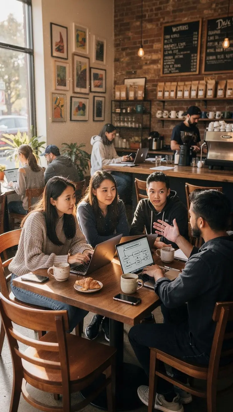 Close-up of a professional analyzing workflow charts on a digital tablet to improve process efficiency
